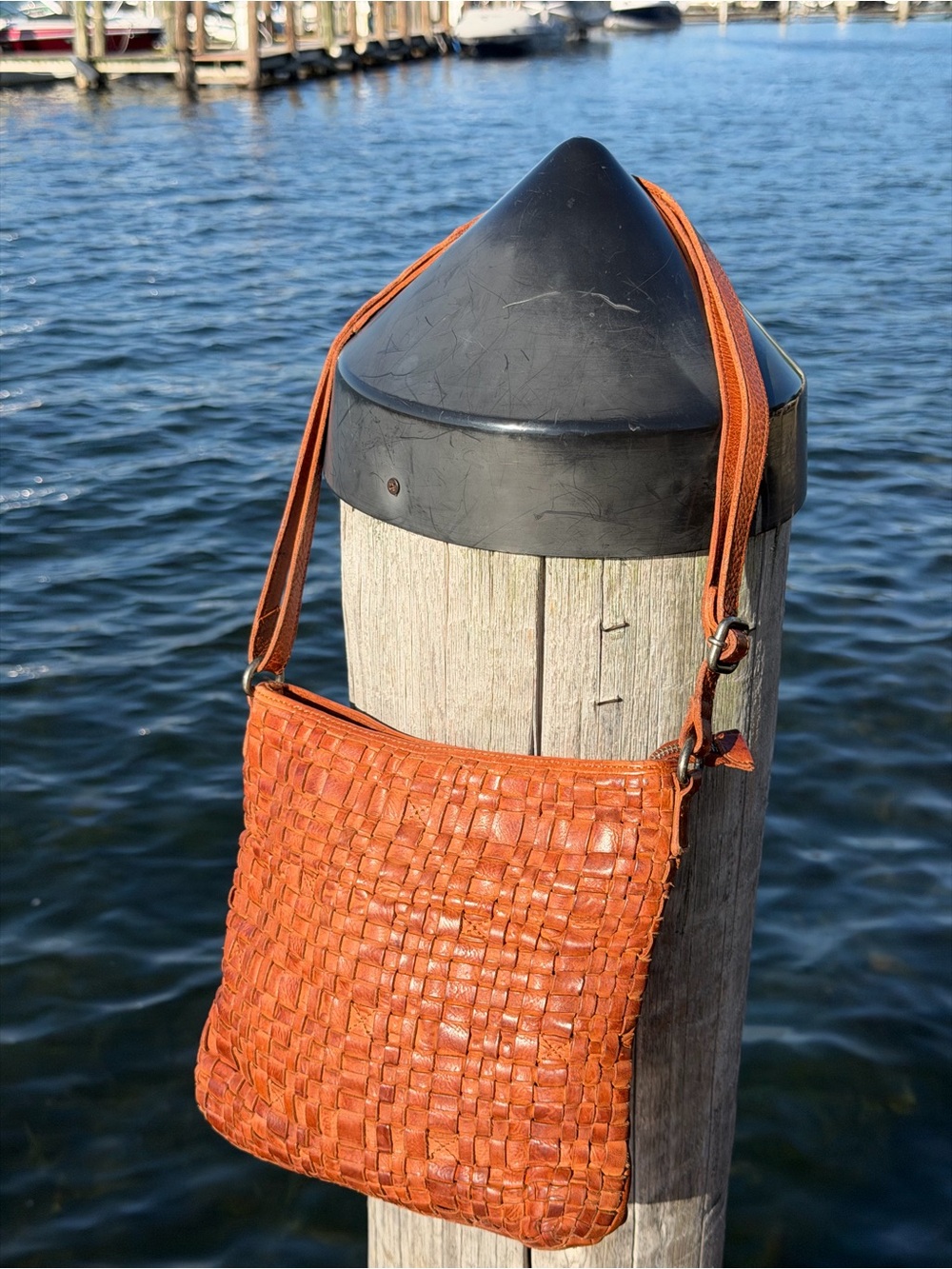 VTG Vilenca Holland Woven Leather Crossbody